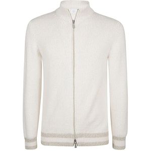 Eleventy, Heren, Truien, Wit, Maat: XL Katoen,