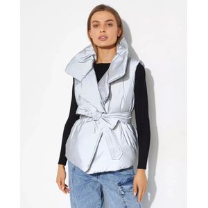 Norma Kamali, Dames, Jassen, Grijs, Maat: L Nylon,