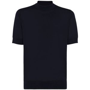 Brunello Cucinelli, Heren, Tops, Blauw, Maat: XL