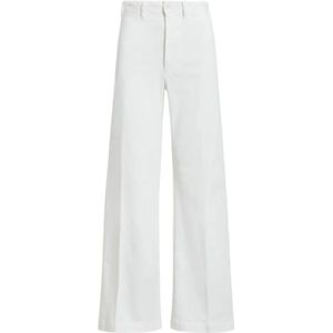 Polo Ralph Lauren, Dames, Broeken, Wit, Maat: S Katoen,