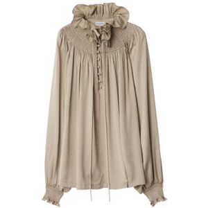 Burberry, Dames, Blouses & Shirts, Beige, Maat: XS