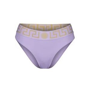 Versace Griekse Bikini Broek Paars Nylon , Purple , Dames , Maat: M