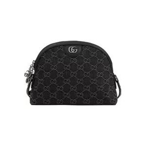 Gucci Logo Denim Handtas , Black , Dames , Maat: ONE Size