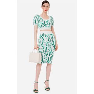 Elisabetta Franchi, Dames, Rokken, Groen, Maat: S Poliester,