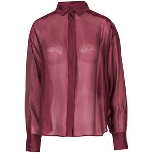 8Pm, Dames, Blouses & Shirts, Rood, Maat: XS Zijde,