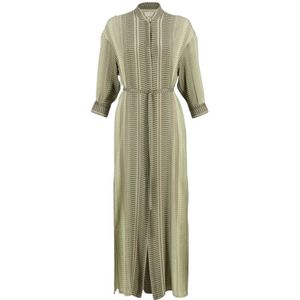 Zeus+Dione, Dames, Jurken, Groen, Maat: M Zijde,