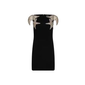 Dsquared2 Zwart Kristalversierd Strapless Jurk , Black , Dames , Maat: S