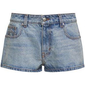 Rhude, Dames, Korte broeken, Blauw, Maat: W25 Denim,