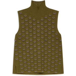 Maliparmi, Dames, Truien, Groen, Maat: XS Viscose,