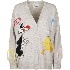 MC2 Saint Barth, Dames, Truien, Grijs, Maat: XS Wol,