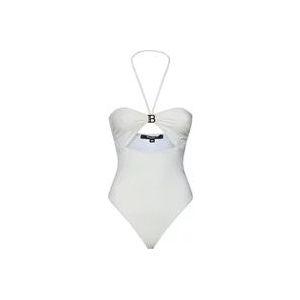 Balmain Witte Zwemkleding voor Vrouwen , White , Dames , Maat: M