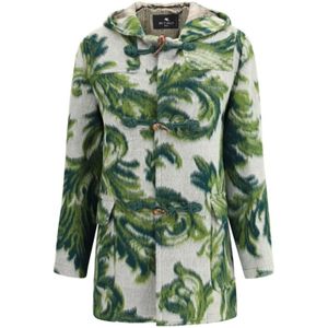 Etro, Dames, Mantels, Groen, Maat: M Wol,