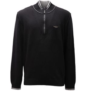 Aeronautica Militare, Heren, Truien, Zwart, Maat: S Katoen,