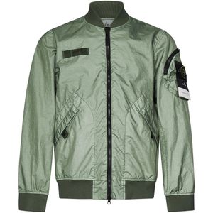 Stone Island, Heren, Jassen, Groen, Maat: M Polyamide,
