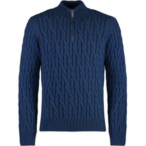 Moorer, Heren, Truien, Blauw, Maat: L Wol,