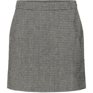 Kaffe, Dames, Rokken, Grijs, Maat: M Leer,