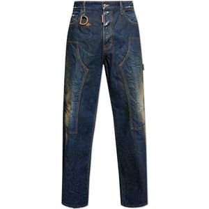 Dsquared2, Heren, Jeans, Blauw, Maat: M Katoen,