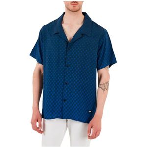 Hugo, Heren, Overhemden, Blauw, Maat: M Linnen,