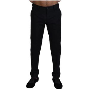 Dolce & Gabbana, Heren, Broeken, Zwart, Maat: S Katoen,