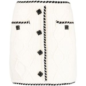 Self Portrait, Dames, Rokken, Beige, Maat: M Katoen,