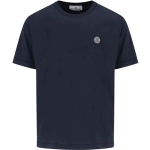 Stone Island, Heren, Tops, Blauw, Maat: L Katoen,