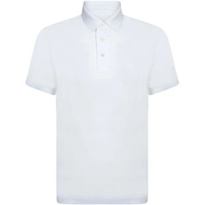 Emporio Armani - Poloshirt - Wit - 70% Lyocell - 30% Katoen