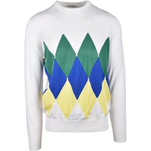 Ballantyne, Heren, Sweatshirts & Hoodies, Wit, Maat: 3XL Katoen,