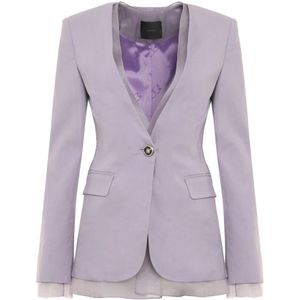 Pinko, Dames, Jassen, Paars, Maat: S Linnen,