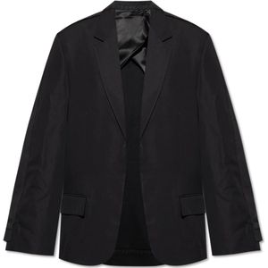 Balenciaga, Heren, Jassen, Zwart, Maat: S Wol,