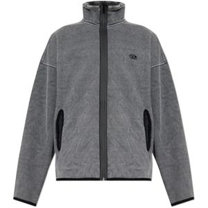 Diesel, Heren, Jassen, Grijs, Maat: 3XL Fleece,