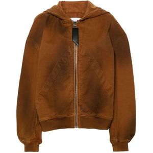 The Attico, Dames, Sweatshirts & Hoodies, Bruin, Maat: XS Katoen,