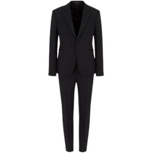 Emporio Armani, Heren, Pakken, Zwart, Maat: XL Zijde,