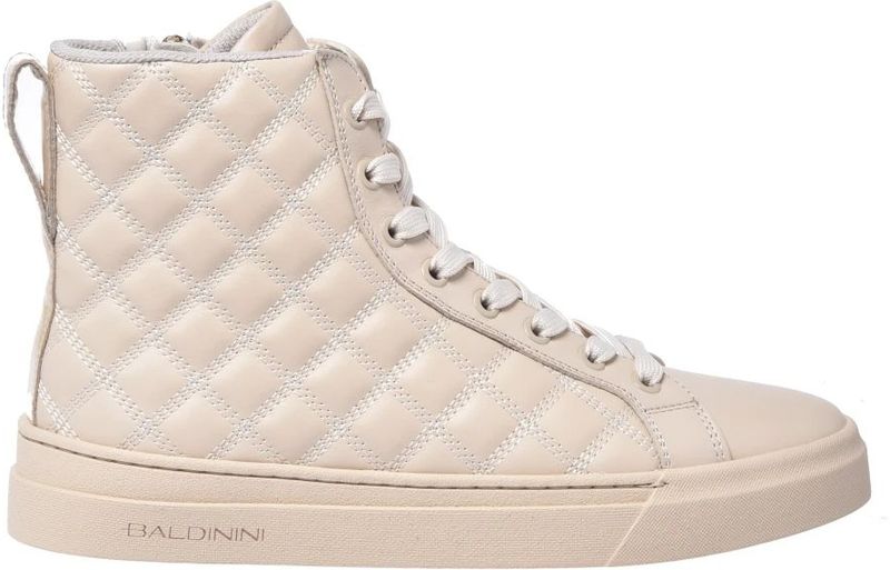 BALDININI - Sneakers Hoog - Beige - Leer - Ritssluiting