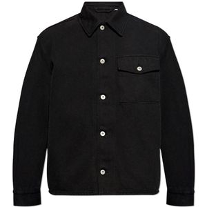 Burberry, Heren, Jassen, Zwart, Maat: 3XL Denim,