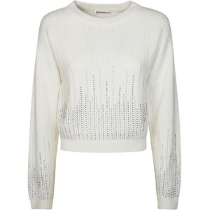 Patrizia Pepe, Dames, Truien, Wit, Maat: L Leer,