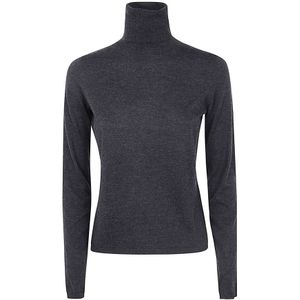 Max Mara, Dames, Truien, Grijs, Maat: S Wol,