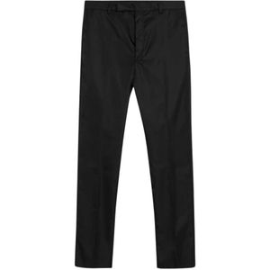 Prada, Heren, Broeken, Zwart, Maat: S Leer,