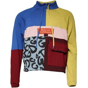 Dolce & Gabbana, Heren, Sweatshirts & Hoodies, Veelkleurig, Maat: S Katoen,