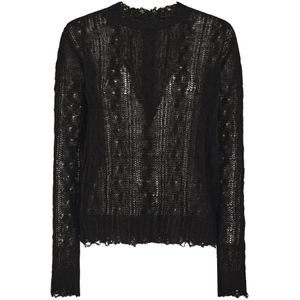 Alanui, Dames, Truien, Zwart, Maat: S Zijde,