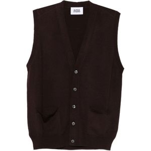 Alpha Studio, Heren, Truien, Bruin, Maat: M Wol,