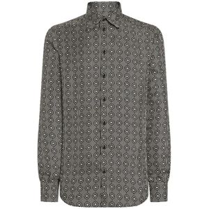 Dolce & Gabbana, Heren, Overhemden, Zwart, Maat: L Zijde,