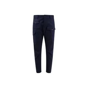 Dsquared2 Cargo Broek met Logo Patch , Blue , Heren , Maat: S