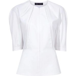 Proenza Schouler, Dames, Blouses & Shirts, Wit, Maat: XS Katoen,