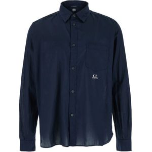 C.p. Company, Heren, Overhemden, Blauw, Maat: M Katoen,