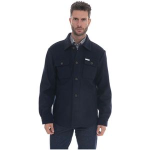 Fay, Heren, Jassen, Blauw, Maat: XL Wol,