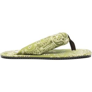 The Attico - Indie Thong Flat Slides - Groen - Badslippers