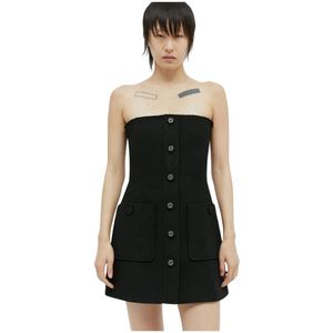 Gucci, Dames, Jurken, Zwart, Maat: XS Tweed,