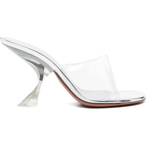 Amina Muaddi, Dames, Schoenen, Wit, Maat: 37 EU Leer,