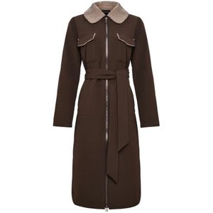 Cesare Gaspari, Dames, Mantels, Bruin, Maat: S