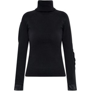 Y-3, Dames, Truien, Zwart, Maat: M Leer,